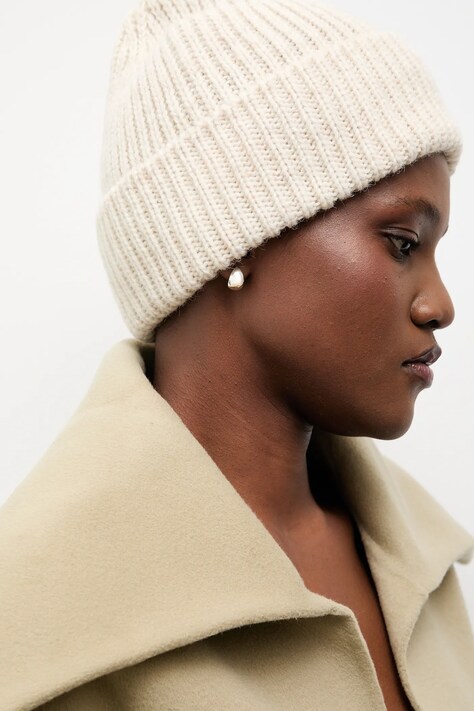 Μάλλινο σκουφί Answear.LAB χρώμα: μπεζ