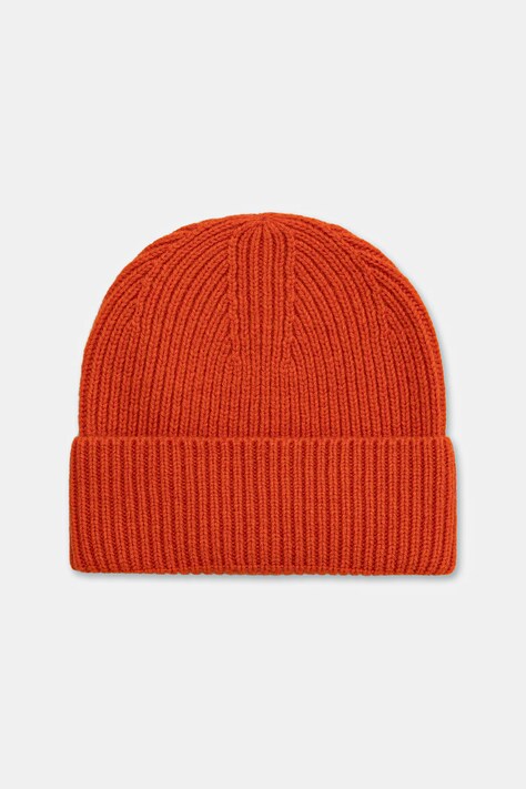 Answear.LAB czapka wełniana kolor pomarańczowy
