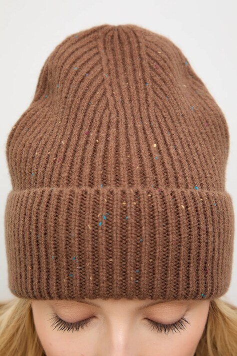 Answear.LAB czapka wełniana kolor brązowy