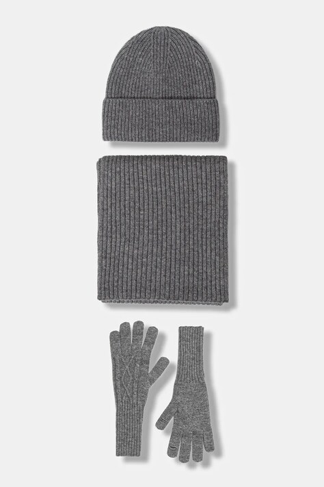 Answear.LAB komplet wełniany kolor szary