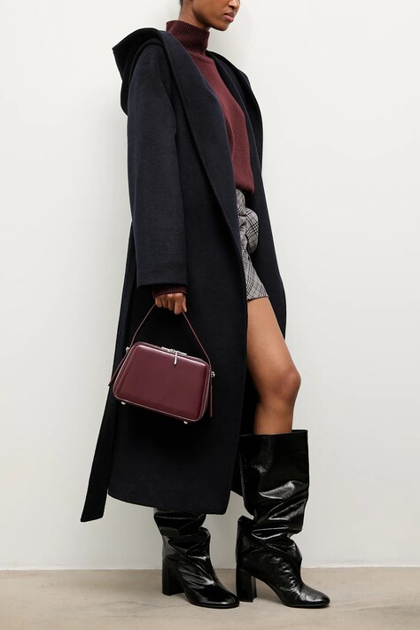 Vlnený kabát Answear.LAB tmavomodrá farba