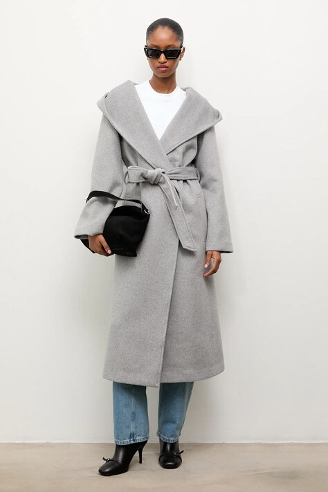 Answear.LAB palton de lana culoarea gri