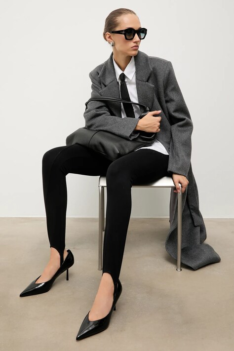 Answear.LAB stilettos de piele culoarea negru