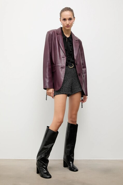 Answear.LAB ghete de piele culoarea negru, cu toc drept, izolare usoara