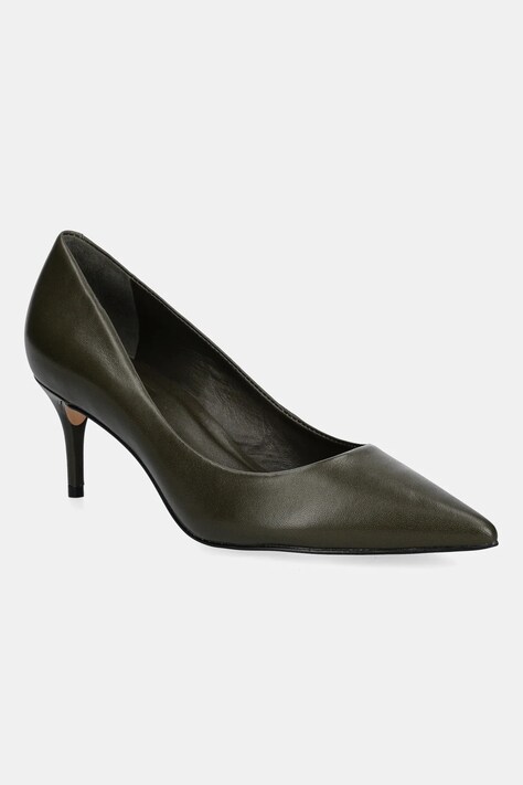 Answear.LAB bőr tűsarkú zöld