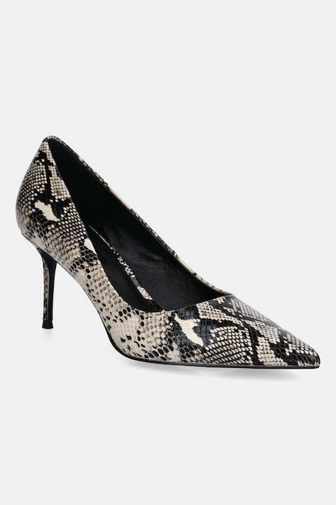 Кожени обувки с тънък ток Answear.LAB в бежово