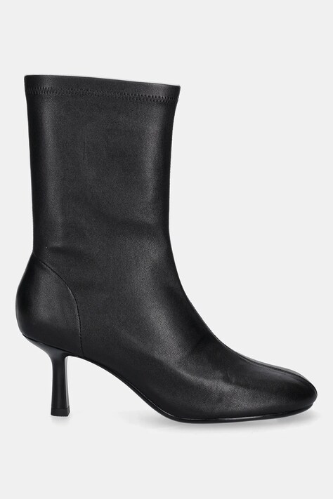 Кожаные полусапожки Answear.LAB цвет чёрный на шпильке