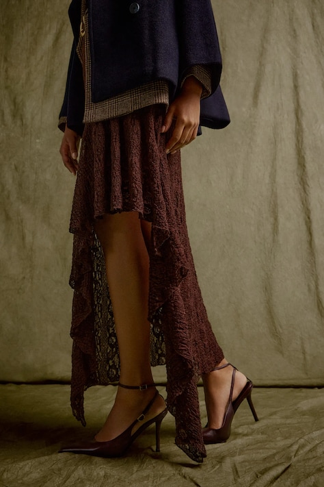 Answear.LAB stilettos de piele culoarea bordo