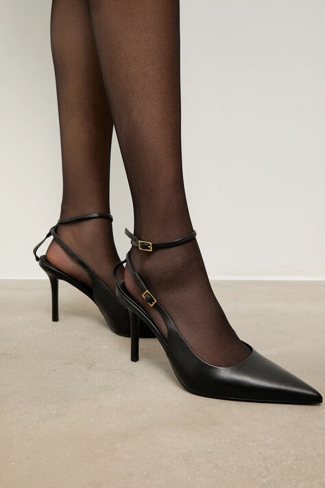 Answear.LAB stilettos de piele culoarea negru