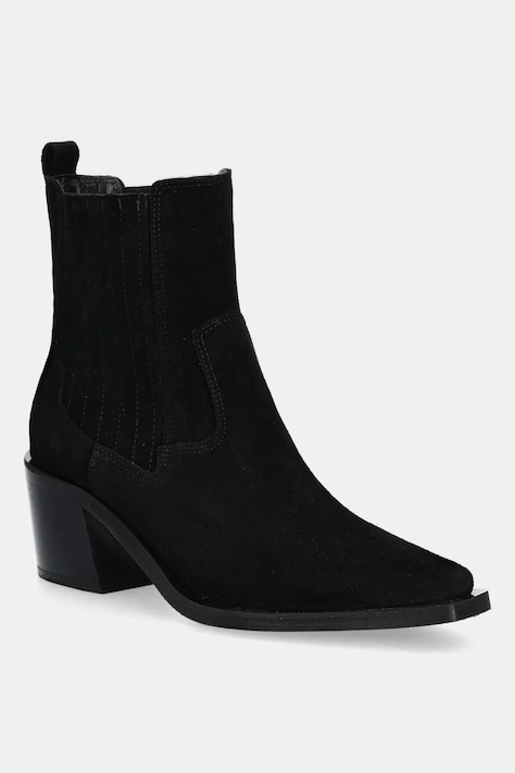 Answear.LAB botine din piele intoarsa culoarea negru, cu toc drept