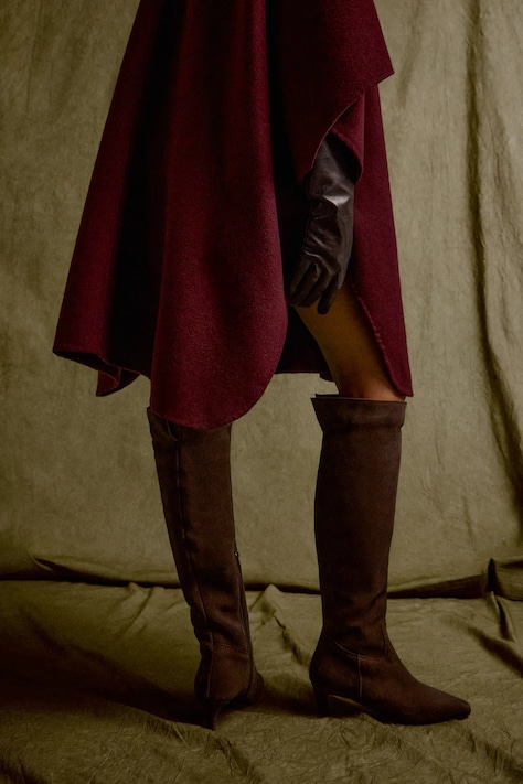 Μπότες σούετ Answear.LAB χρώμα: καφέ