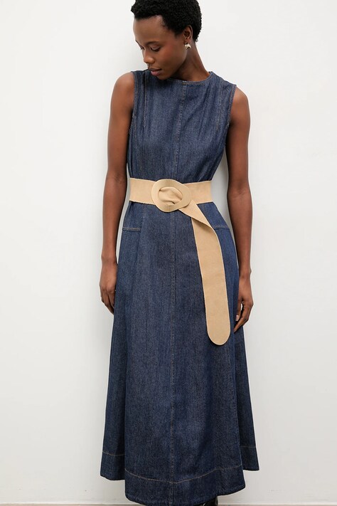 Answear Lab curea din piele intoarsa culoarea verde