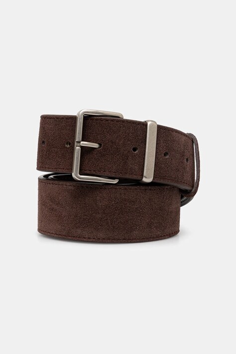 Answear.LAB pasek zamszowy damski kolor brązowy
