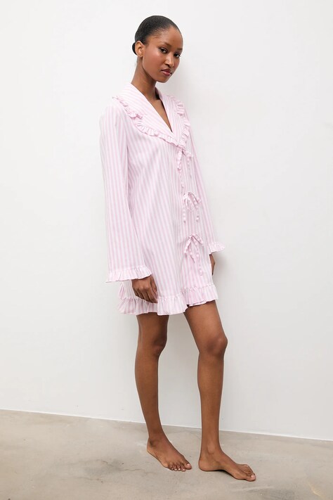 Answear.LAB koszula nocna damska kolor różowy