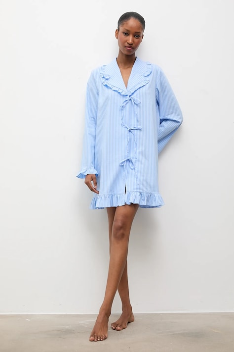 Answear.LAB koszula nocna damska kolor niebieski