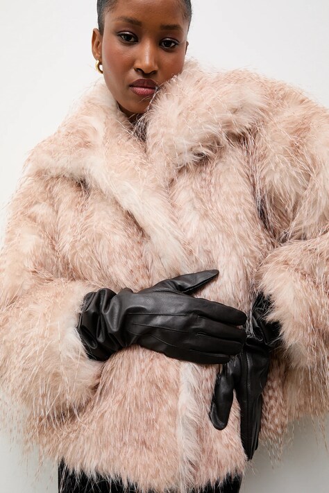 Kožne rukavice Answear.LAB boja: smeđa