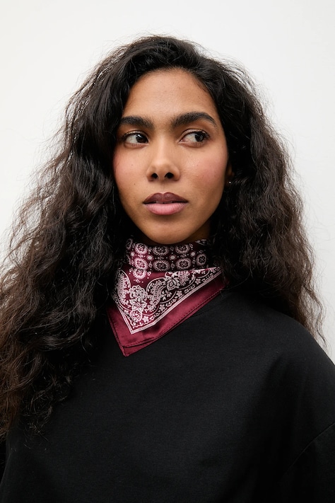 Answear.LAB esarfa de matase culoarea bordo, modelator
