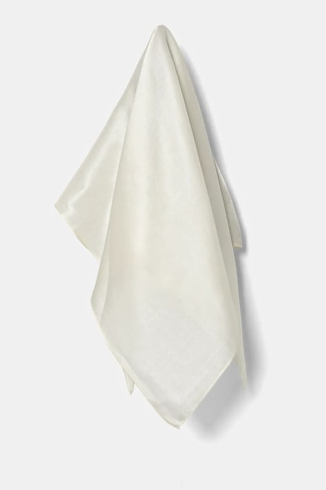 Hedvábný šátek Answear.LAB dámský, béžová barva