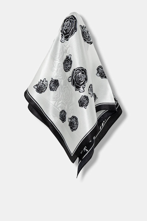 Hedvábný šátek Answear.LAB dámský, bílá barva