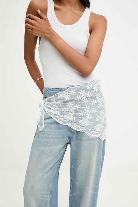 Платок Answear.LAB цвет белый однотонная