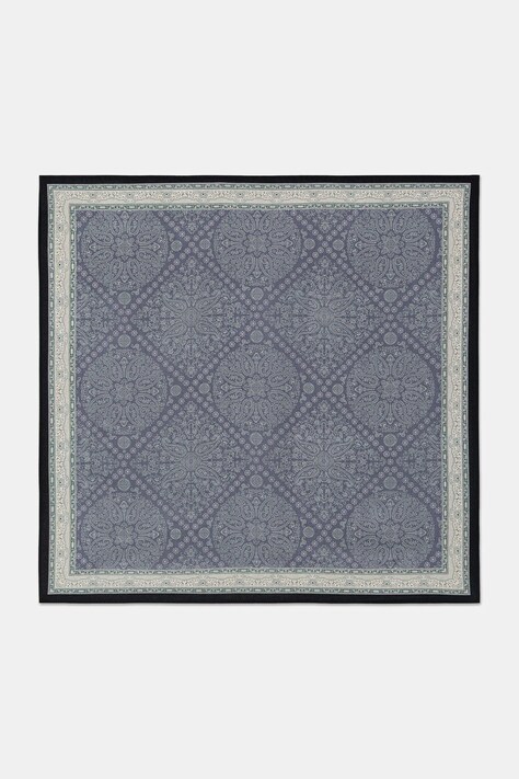 Answear.LAB apaszka jedwabna damska kolor granatowy wzorzysta