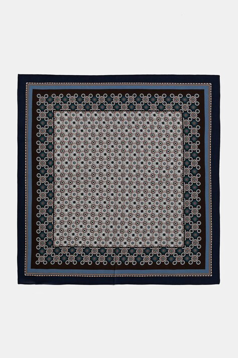 Answear.LAB apaszka jedwabna damska kolor czarny wzorzysta