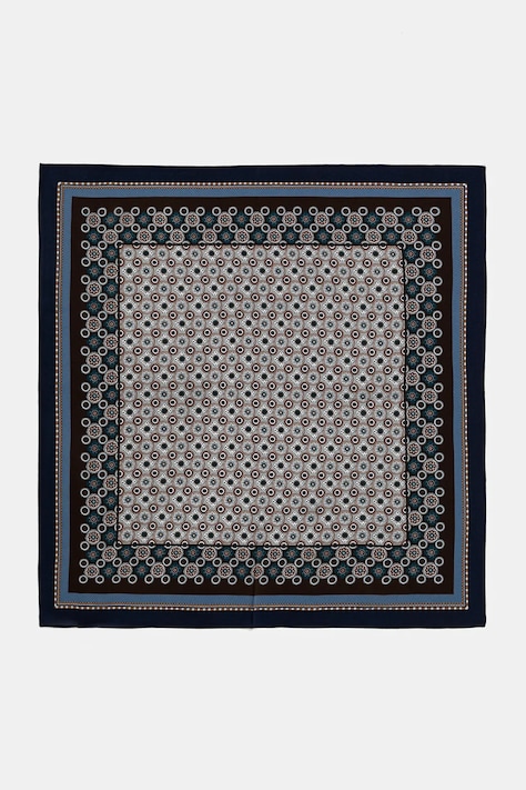 Answear.LAB apaszka jedwabna damska kolor czarny wzorzysta