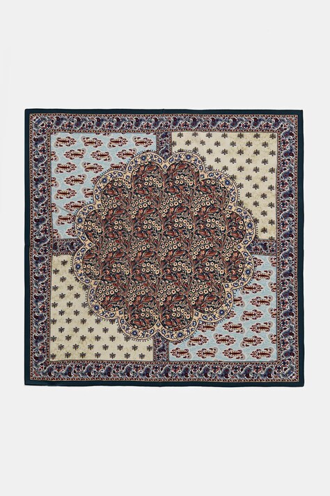 Answear.LAB apaszka jedwabna damska kolor biały wzorzysta