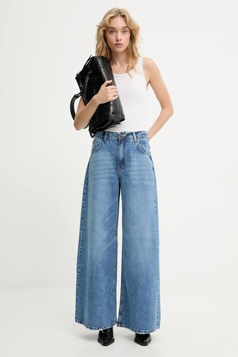Answear.LAB jeansy damskie kolor niebieski
