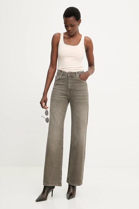 Answear.LAB jeansy damskie kolor szary