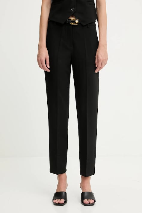 Answear.LAB pantaloni culoarea negru, drept, high waist