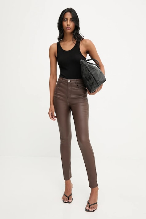 Answear.LAB pantaloni culoarea maro, mulata, high waist
