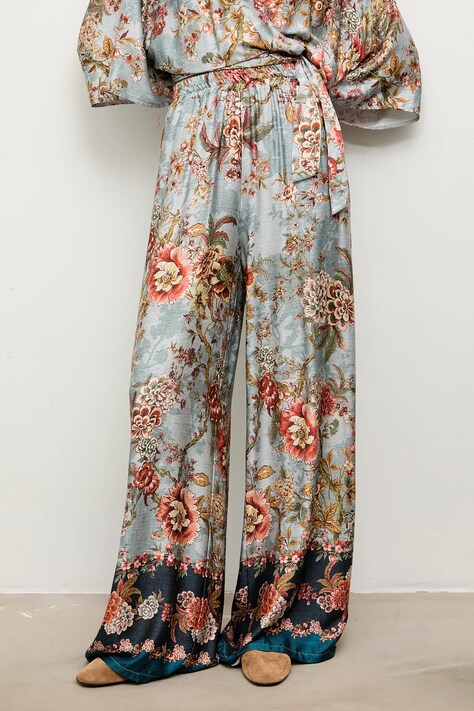 Answear.LAB spodnie damskie kolor niebieski proste high waist