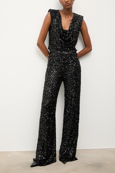 Answear.LAB spodnie damskie kolor czarny proste high waist