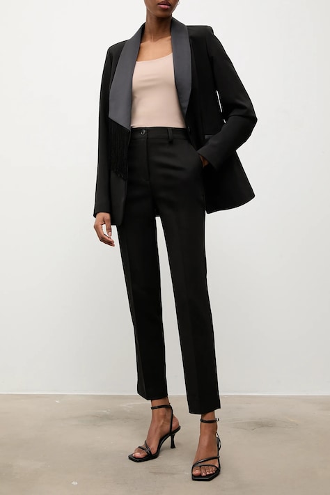 Answear.LAB spodnie damskie kolor czarny dopasowane high waist