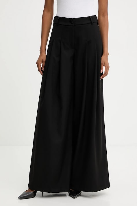 Answear.LAB spodnie damskie kolor czarny szerokie high waist