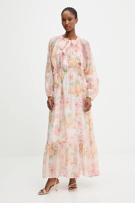 Answear.LAB rochie culoarea rosu, maxi, evazati