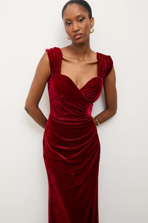 Answear.LAB rochie culoarea bordo, maxi, evazati