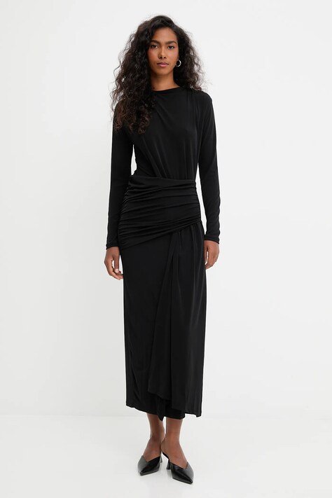 Answear.LAB rochie culoarea negru, maxi, mulata