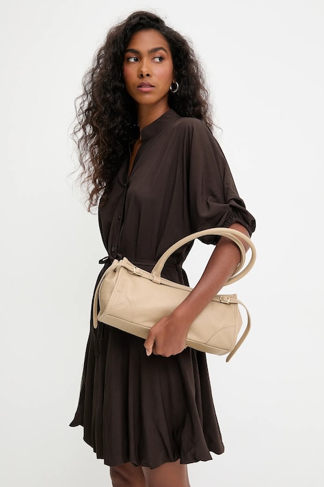 Answear.LAB rochie culoarea maro, mini, evazati