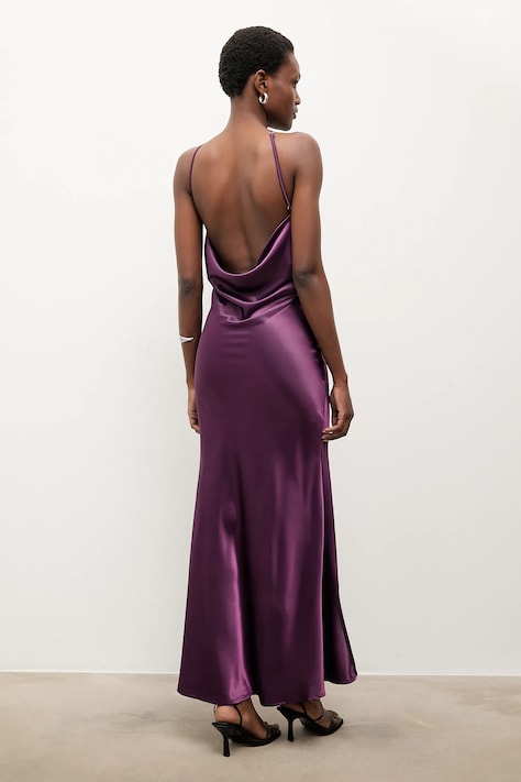 Answear.LAB rochie culoarea violet, maxi, evazati