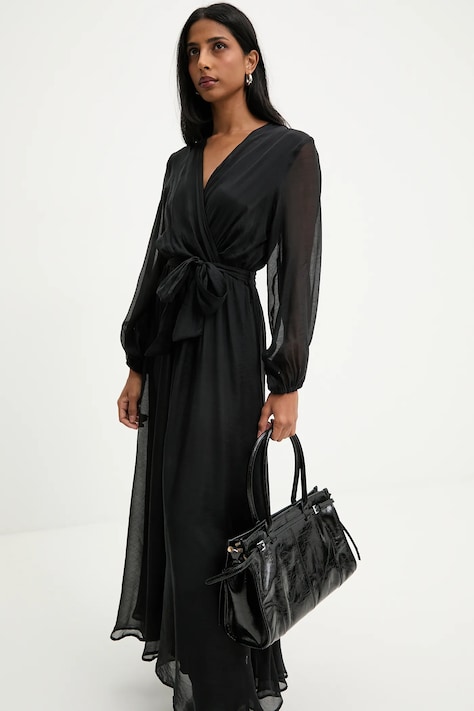 Answear.LAB rochie culoarea negru, maxi, drept