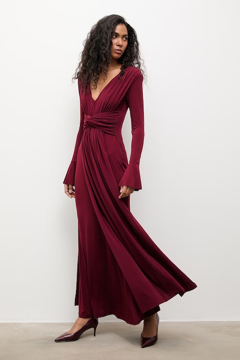 Answear.LAB sukienka bordowa gładka