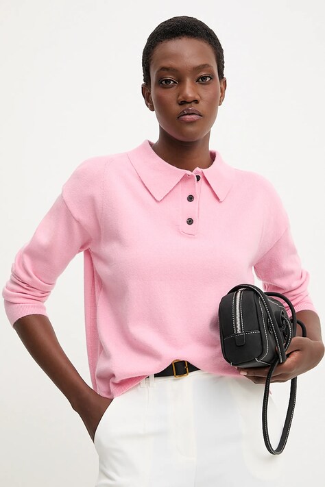 Answear.LAB sweter z kaszmirem kolor różowy