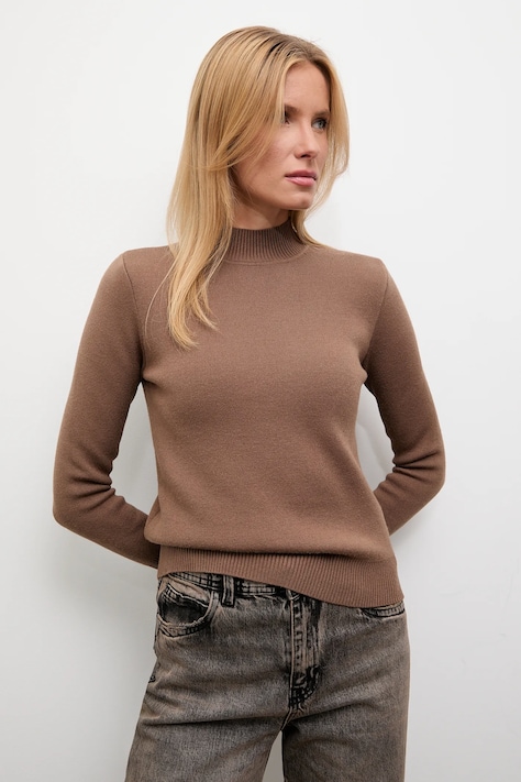 Answear.LAB pulover de cașmir culoarea maro, cu turtleneck