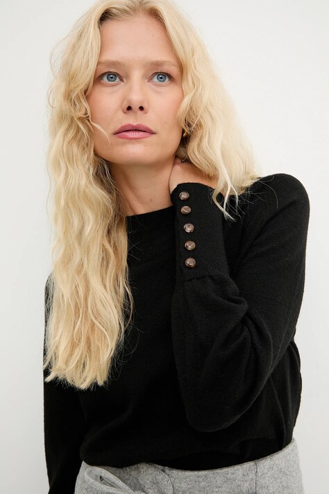 Answear.LAB sweter z wełną damski kolor czarny lekki