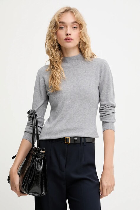 Answear.LAB sweter z kaszmirem damski kolor szary