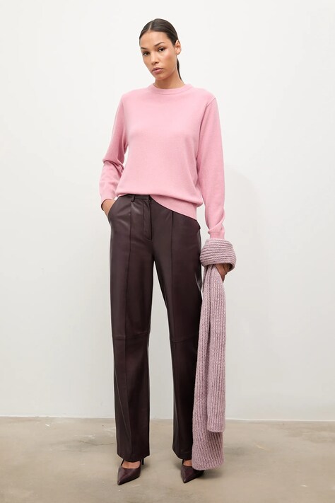 Answear.LAB sweter wełniany damski kolor różowy lekki