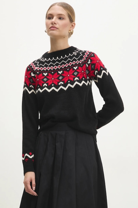 Answear.LAB sweter z dodatkiem wełny damski kolor czarny