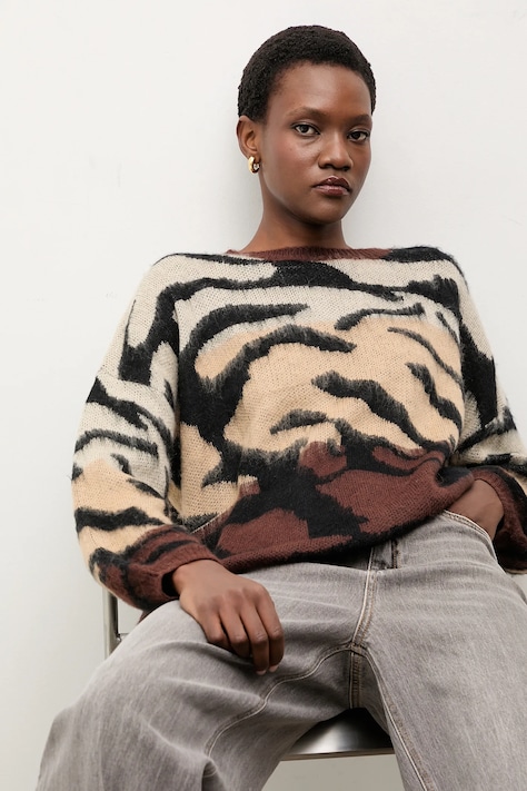 Pulover s dodatkom vune Answear.LAB boja: smeđa